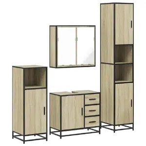 VidaXL 3301196 vannas istabas mēbeļu komplekts, ozolkoka krāsa