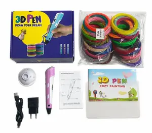 iLike   3D Pen for Kids, 3D Printing Pen Printer with 150ft PLA Filament Refills, 3-Dimensional Drawing Craft Art Set 5m x 30 Colors Purple