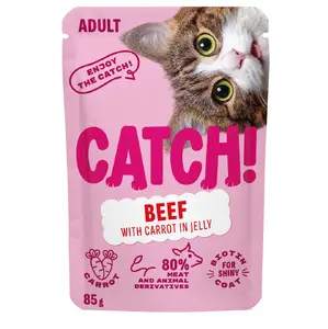 CATCH Beef with Carrots in Jelly Wet Cat Food 85g