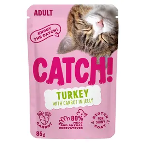 CATCH Turkey with Carrots in Jelly Wet Cat Food 85g
