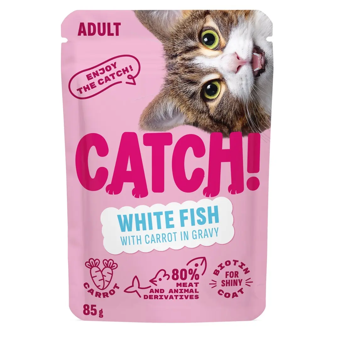 Mitrā kaķu barība CATCH Baltā zivs