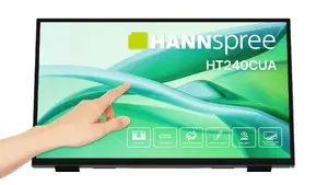 Сенсорный монитор Hannspree HT240CUA 23.8 дюйма, Full HD, LED, VA матрица, 1920 x 1080, встроенные динамики, USB-хаб, черный