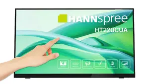 Сенсорный монитор Hannspree HT220CUA 21.45 дюйма, Full HD, 1920 x 1080, IPS, 6 мс, встроенные динамики, USB-хаб, черный