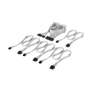 CORSAIR Premium Sleeved DC Cable Starter Kit for Type 5 Power Supplies, White