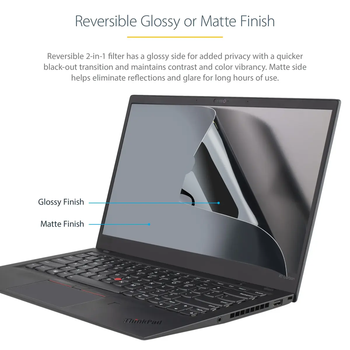 StarTech.com 15.6-inch Gold Laptop Privacy Screen 156G-PRIVACY-SCREEN Photo 9