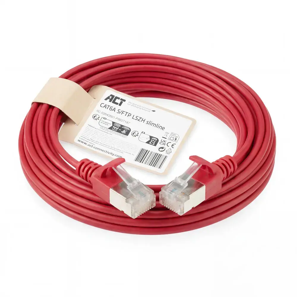 ACT Cat6a S/FTP Slimline tīkla kabelis 5 m Photo 2