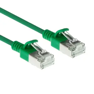 Сетевой кабель ACT Cat6a S/FTP Slimline, 5 м, LSZH, RJ45, зеленый