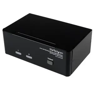 StarTech.com SV231DDVDUA 2-Port Dual Monitor KVM Switch with DVI and VGA, USB 2.0 Hub and Audio