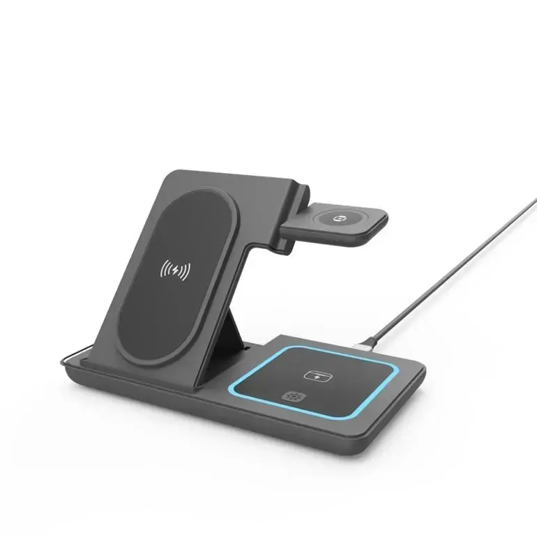 Gembird TA-WPC31S-01-BK 3-in-1 Wireless Charger Stand Photo 3