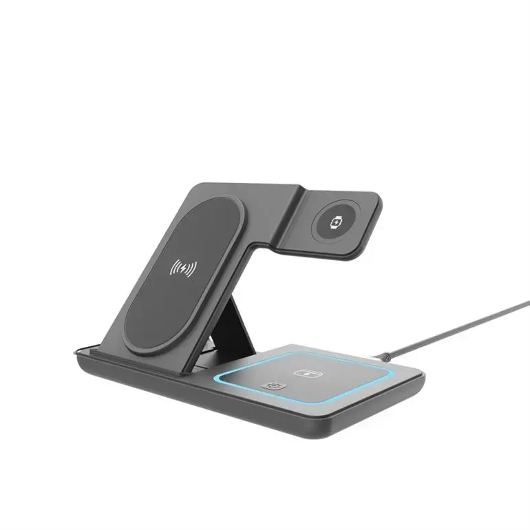 Gembird TA-WPC31S-01-BK 3-in-1 Wireless Charger Stand Photo 5