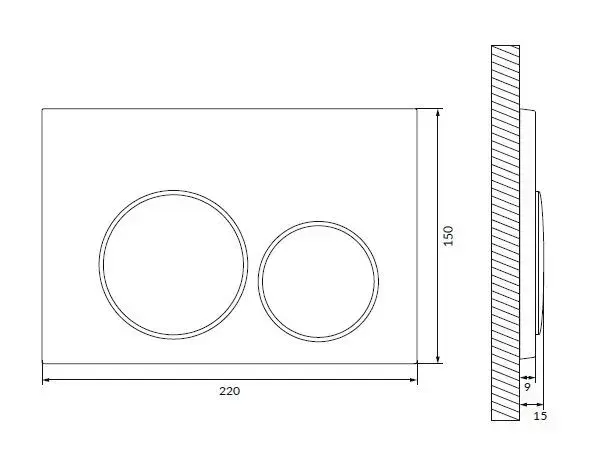 CERSANIT LUNA Flush Plate Chrome Photo 2