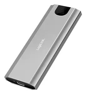 LogiLink UA0439 M.2 NVMe SSD Enclosure, USB 3.2 Gen 2 Type-C, Aluminium, Grey
