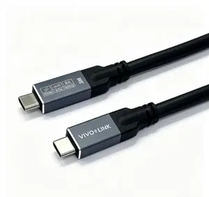 VivoLink USB-C to USB-C Cable USB4 Gen 2x2 40Gbps 100W PD 8K Black