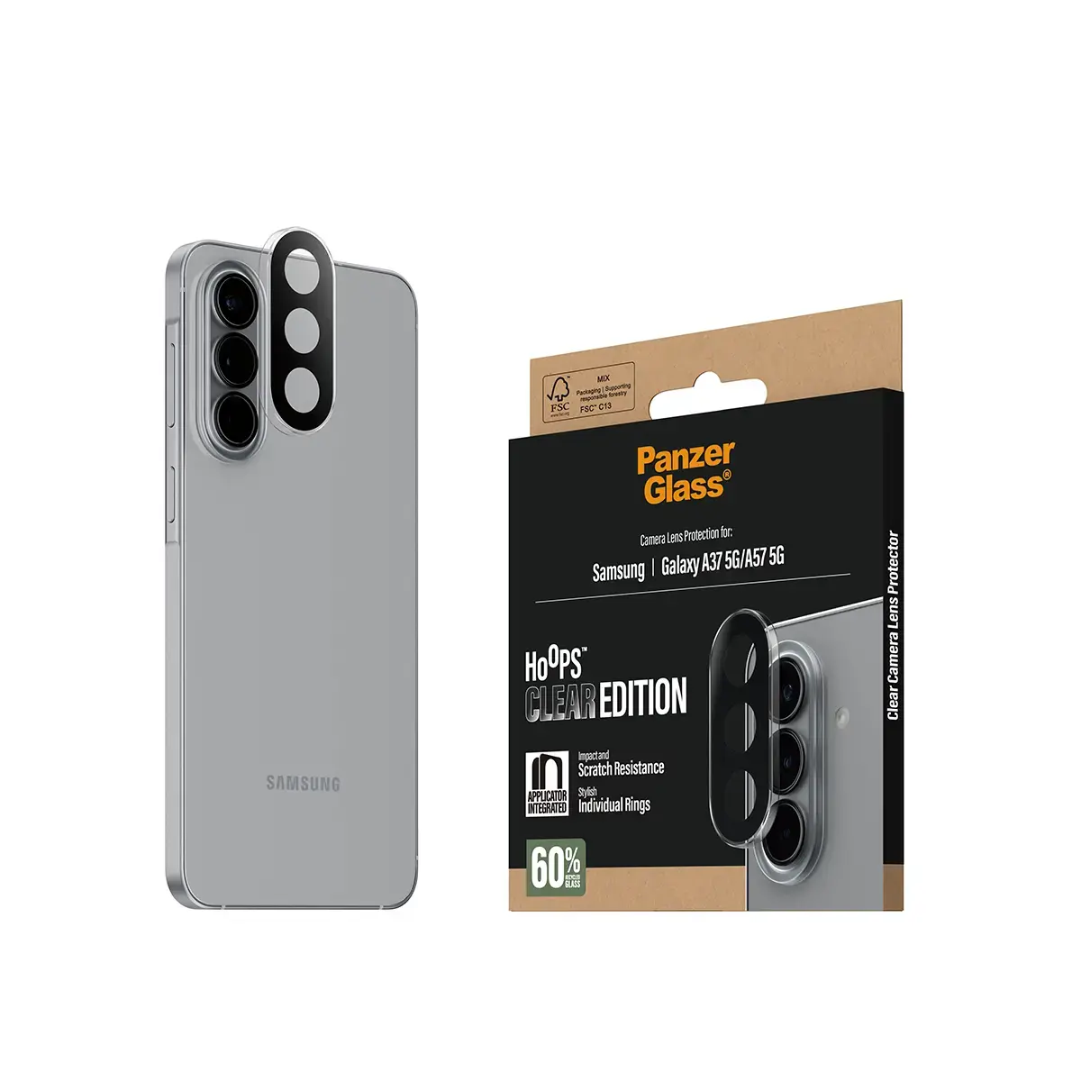 Защитное стекло для камеры PanzerGlass Hoops для Samsung Galaxy A37/A57 Photo 6
