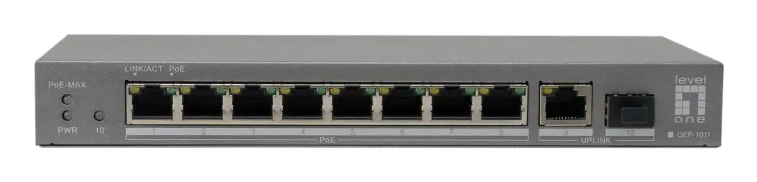 LevelOne GEP-1011 10 portu gigabitu PoE
