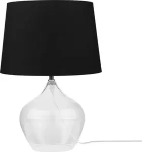 Beliani OSUM Table Lamp, Black Glass