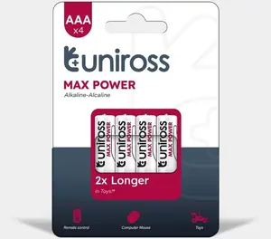 Uniross Max Power sārma baterijas LR03 AAA, 4 gab.