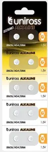 RAYOVAC LR66 / LR626 Alkaline Button Cell Batteries, 10-Pack