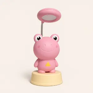 Eko-Light Kiddyz NL2 Space Froggy Kids Desk Lamp with USB Power and Pencil Sharpener, Pink