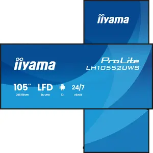 iiyama LH10552UWS-B1AG 104.6-inch UltraWide 5K Signage Display, 500 cd/m², Android, 24/7 Operation