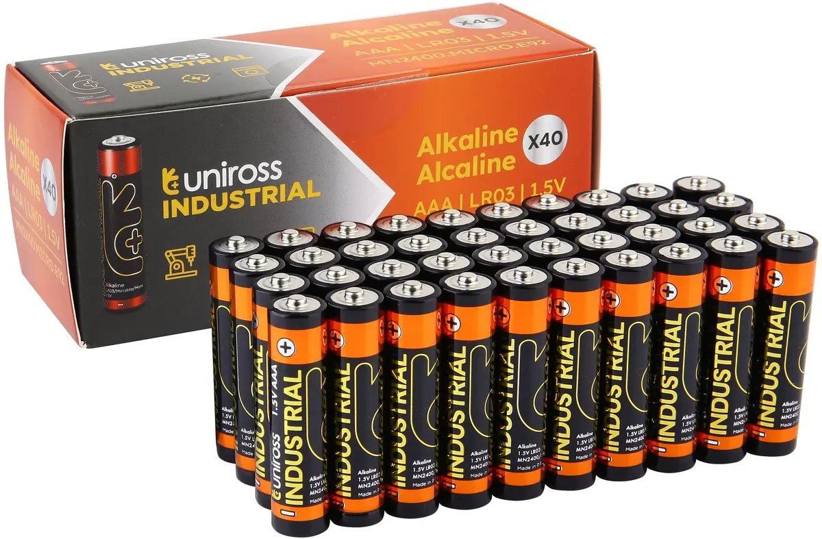 Uniross Industrial Alkaline LR03 AAA baterijas