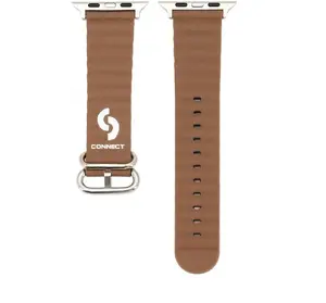 Decoded Connect Marine Leather Watch Strap for 42/44/45mm Watches, Brown