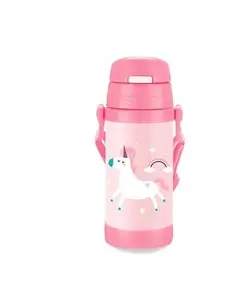 Bērnu termokrūze Maestro MR-1640-35-C ar salmiņu 350ml Vienradzis