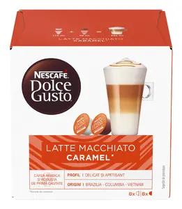 Nescafé Dolce Gusto Caramel Latte Macchiato Coffee Capsules, 16 Pieces