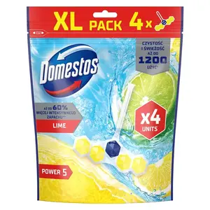 Domestos POWER5 Citrus Toilet Cleaner and Freshener, 4-Pack