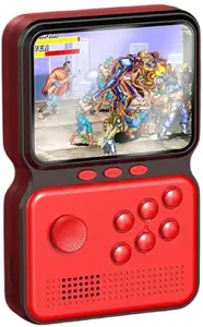 Plaion GameBox M3 16-bit Portable Retro Game Console with 900 Games and 3-inch HD LCD Display, Red