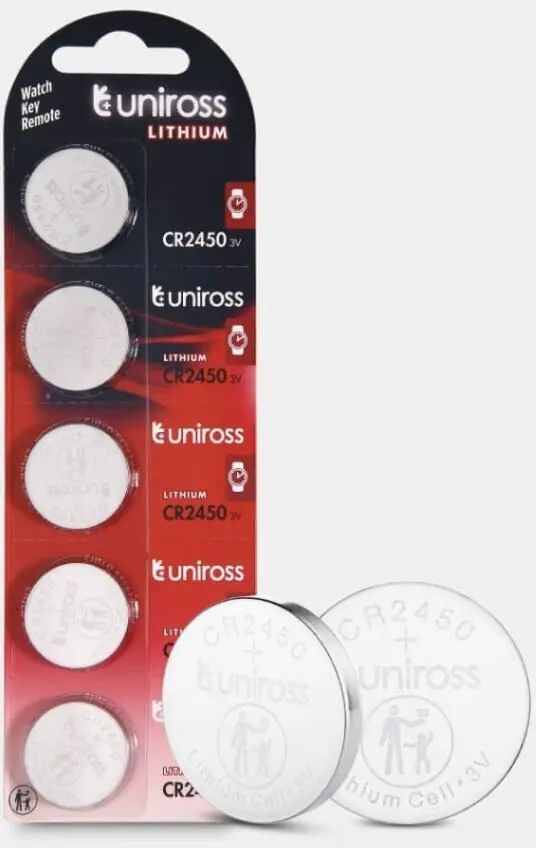 Uniross CR2450 Lithium Button Battery 3V Photo 2