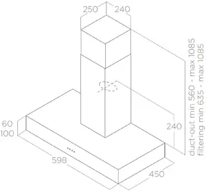 Elica Spot NG H6 IX/A/60 Cooker Hood