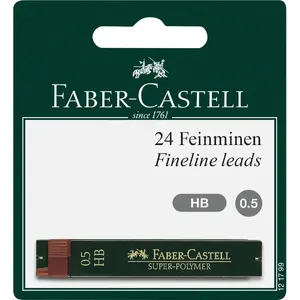 Faber-Castell 121799 Super-Polymer Lead Refill, 0.5 mm, HB, Black
