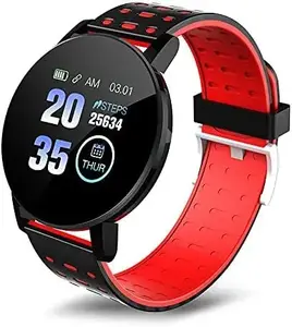 Фитнес-трекер iWear 119s Plus с монитором сердечного ритма и сна, черно-красный