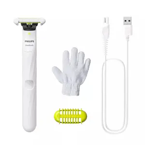 Philips OneBlade Intimate QP1924/24 Face and Body Hybrid Trimmer and Shaver White with 30-Minute Battery Life and NiMH Technology