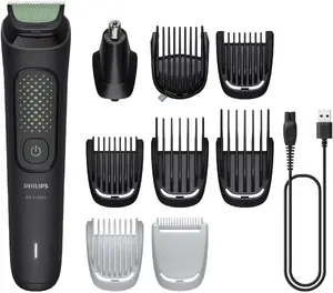 Philips 3000 Series MG3946/15 9-в-1 Аккумуляторный многофункциональный триммер с автономностью 90 минут и длиной стрижки 0.5-16 мм для лица, головы и тела, черный