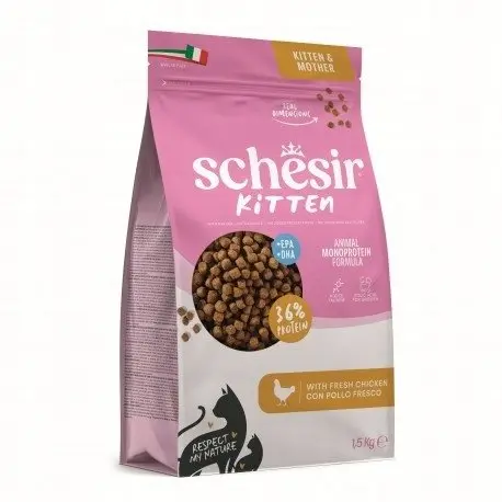 Sausā barība kaķēniem Schesir Animal Monoprotein