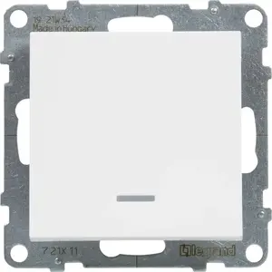 Legrand SUNO 10 AX 250 V~ Single-Pole Illuminated Switch with Automatic Terminals, White