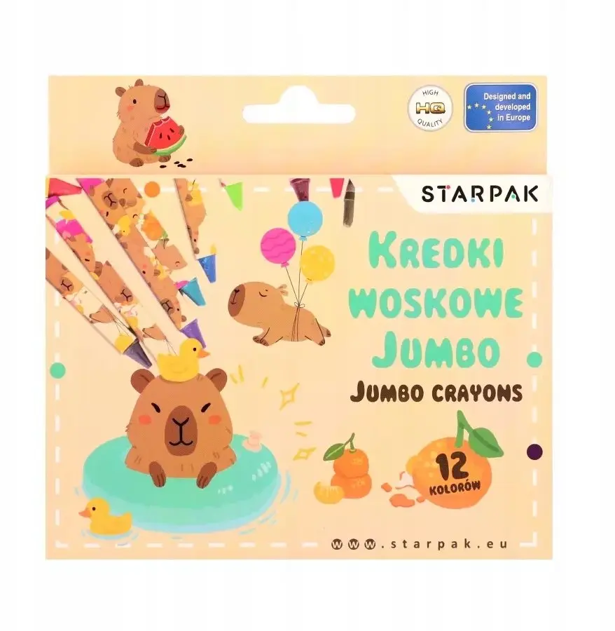 Starpak Jumbo vaska krītiņi, 12 krāsas