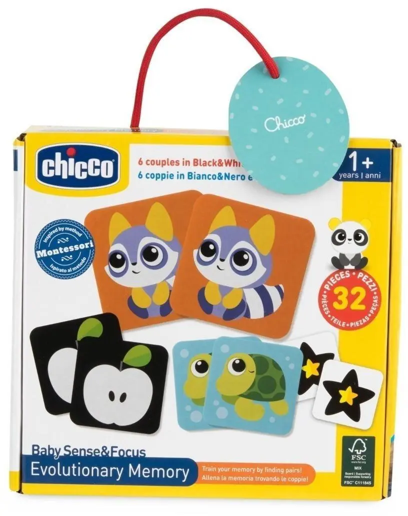 CHICCO attīstošā atmiņas spēle, 00012560000000, 8058664184750