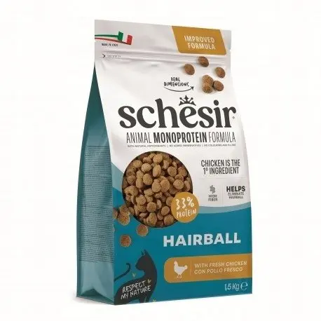 Schesir Animal Monoprotein Hairball sausā barība