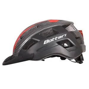 Velosipēda ķivere Bottari 94001RB, melna/sarkana, izmērs S/M
