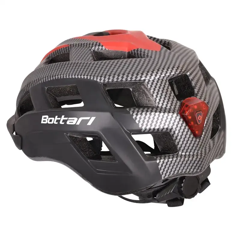 Velosipēda ķivere Bottari 94001RB - melna/sarkana Photo 3