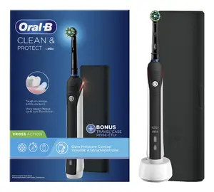 Электрическая зубная щетка Oral-B Clean & Protect, вращающаяся, черная, литий-ионный аккумулятор