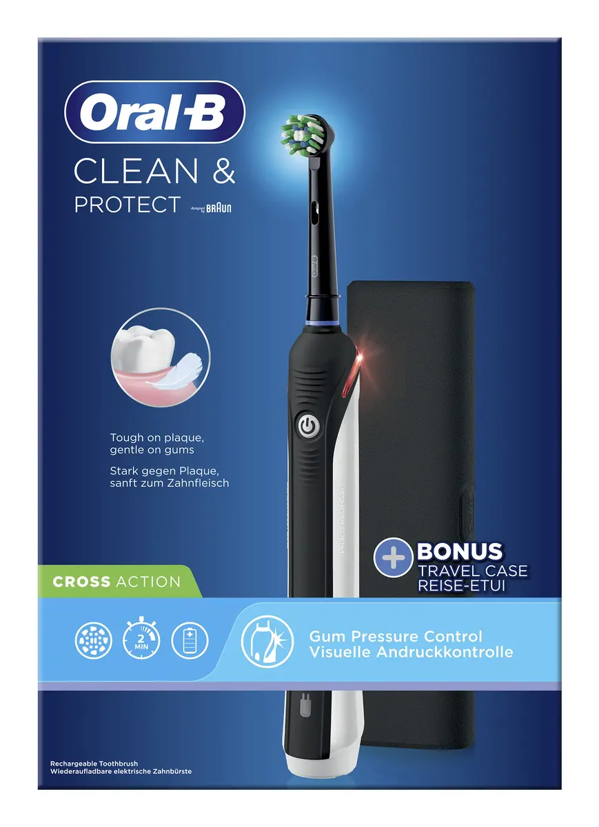 Электрическая зубная щетка Oral-B Clean & Protect Black Photo 2