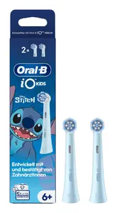 Oral-B iO Kids Disney Stitch Replacement Brush Heads, 2 Pieces, Blue