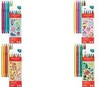 Caran d'Ache Fibralo Kawaii Fiber-Tip Pens, 6-Piece Set, Water-Based Washable Ink