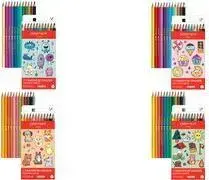 Caran d'Ache Swisscolor Kawaii Monsters Colored Pencils, 12-Piece Set, Water-Soluble, Cedar Wood, Hexagonal Barrel