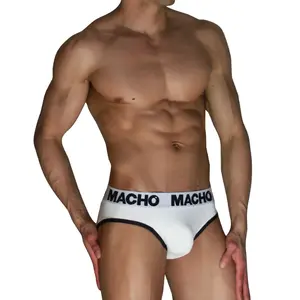 Мужские плавки-слипы Macho Underwear MCH006 Classic, белый и черный, размер L