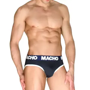 Мужские плавки-слипы Macho Underwear MCH008 классического кроя, темно-синие
